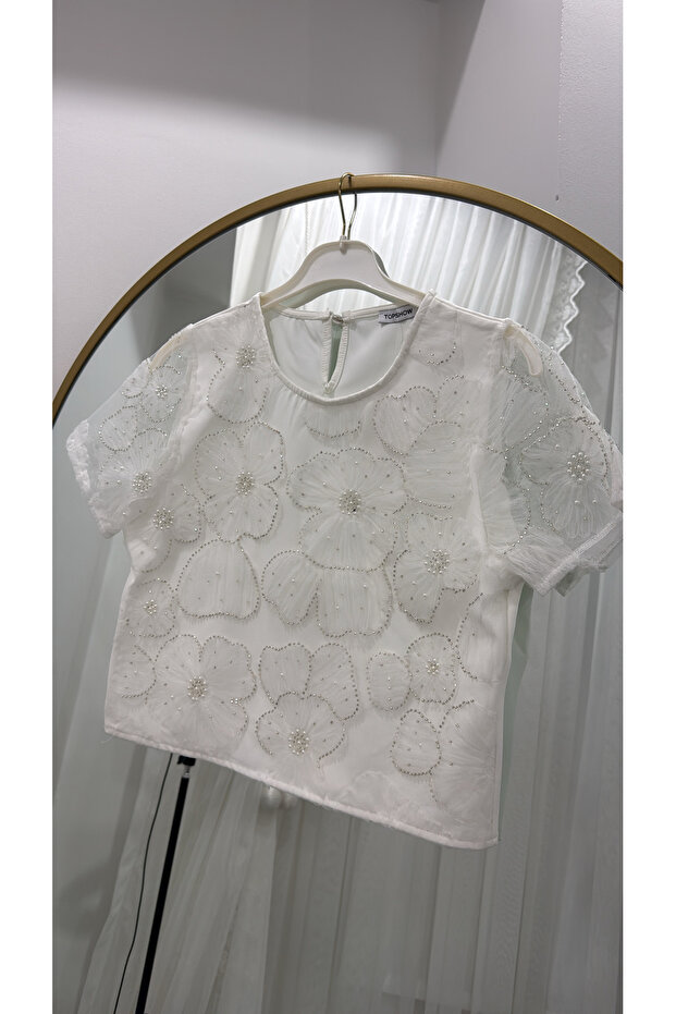 Işıl Işıl Boncuklu Bluz - 1