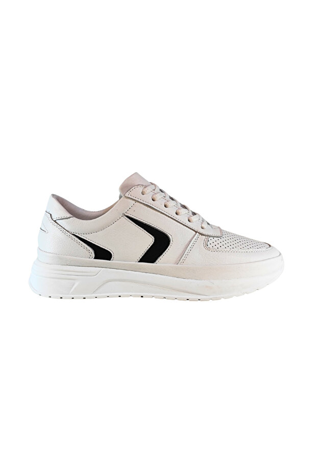 Men's Front Face Perforated Genuine Leather Sneakers Shoes 25Wm0323