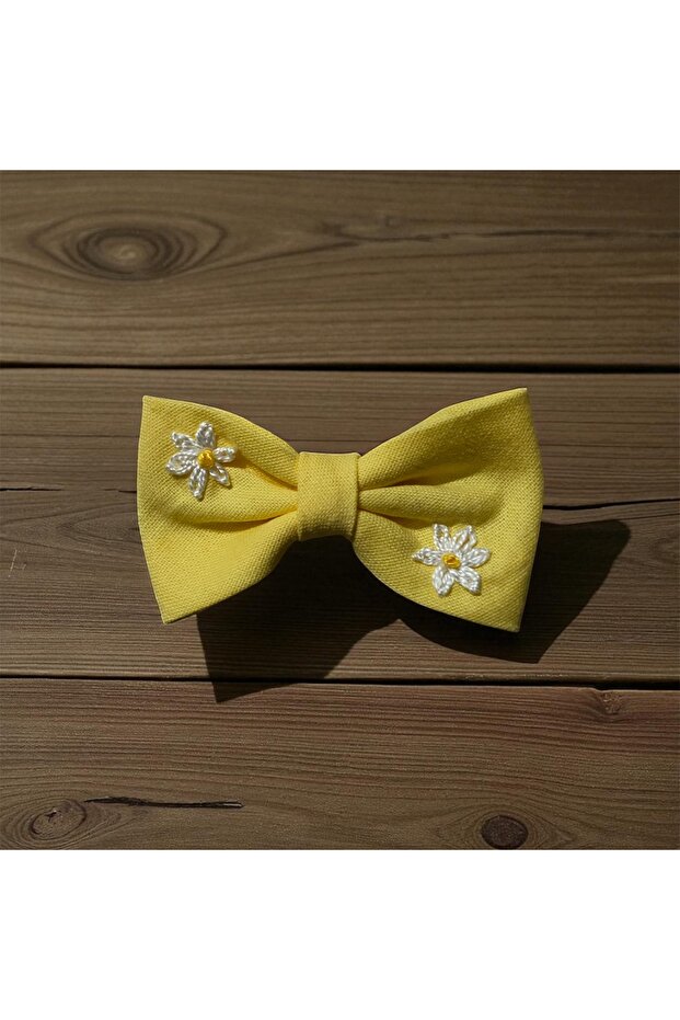 Daisy Embroidered Hairless Baby Hair Clip (1 Piece)
