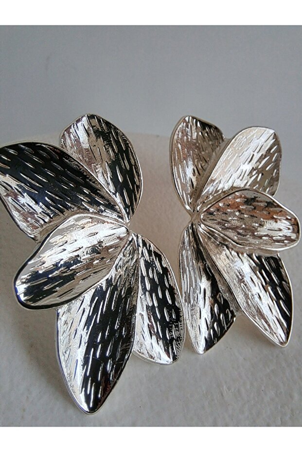 أقراط أوراق فضية - 6