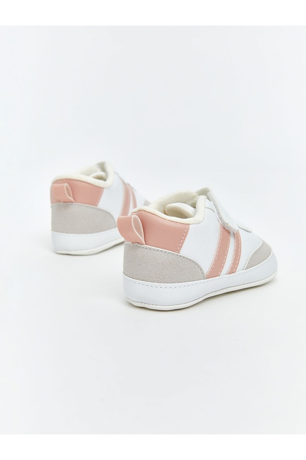 LCW STEPS YENİ SEZON Bağcık ve Cırt Cırtlı Kız Bebek Spor Ayakkabı - 4