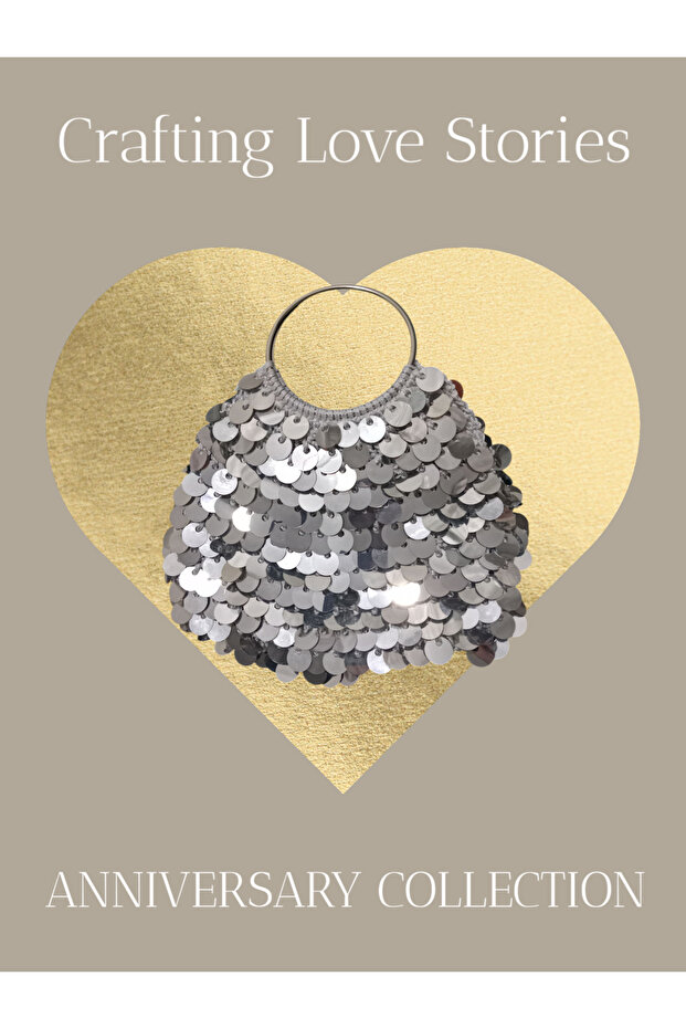 Pullu Çanta Gümüş Ayna - 2