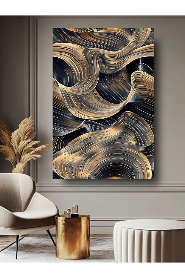 DESEN BASKILI KANVAS TABLO - 3