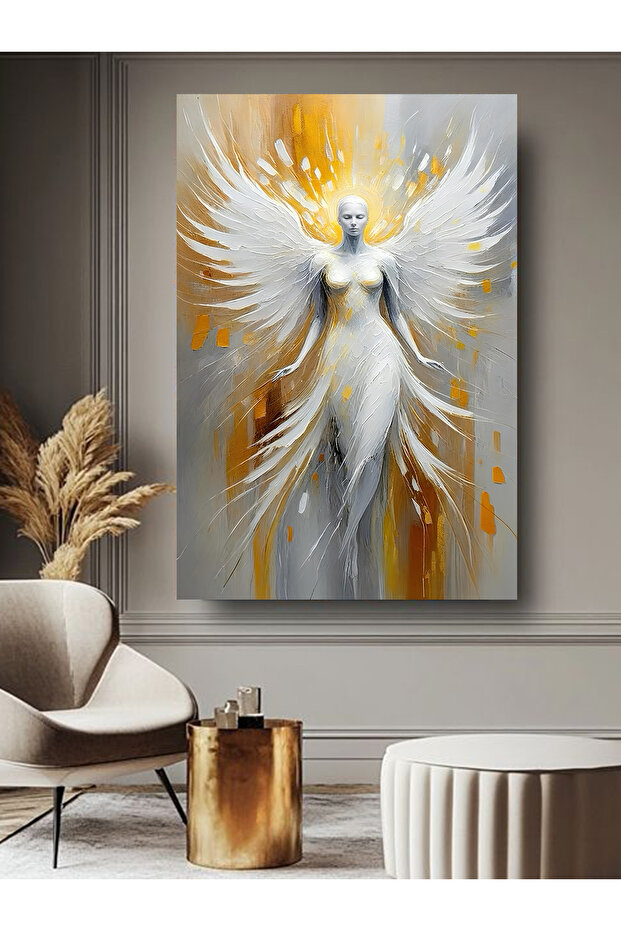 MELEK BASKILI KANVAS TABLO - 1