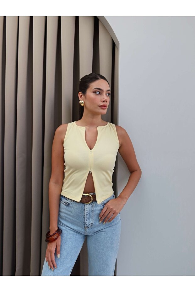 Çift Fermuarlı Bluz - 2