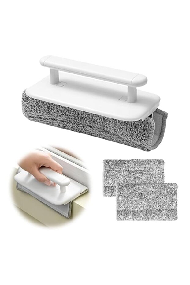 PINKE Window Groove Cleaning Brush, Double Sided Windows Cleaner Tool, Sliding Door Track Cleaner f - 1