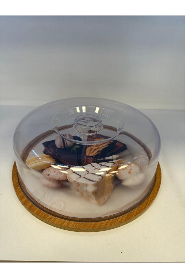 Ahşap Kek Fanusu - 1