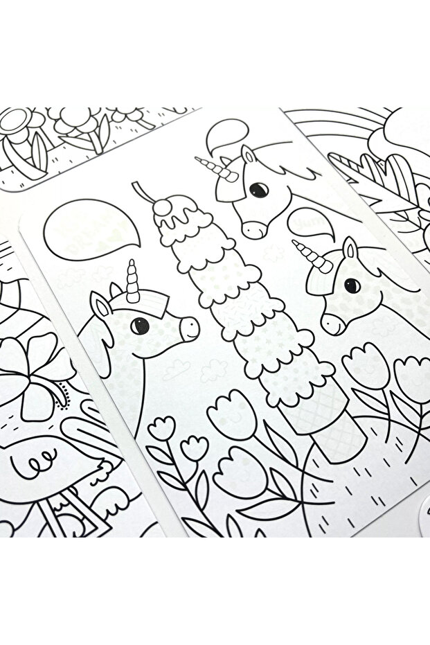 Undercover Art Secret Pattern Coloring Set - Unicorns - 3