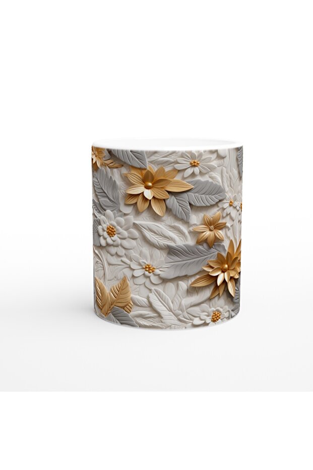 كوب على شكل زهرة لامعة من أوراق الذهب - 2