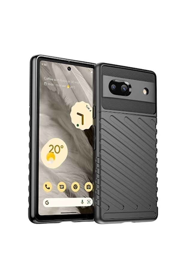 Protective Case for Google Pixel 7A, Thunder Case, Black - 1