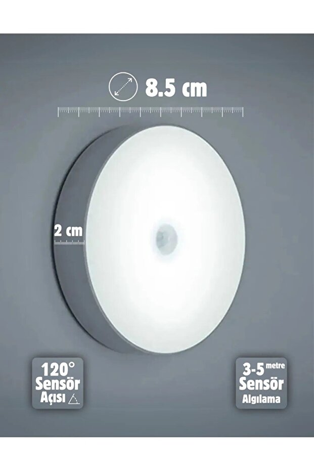 V-009 Hareket Sensörlü Led Lamba – Mıknatıslı & Şarjlı, Kablosuz Aydınlatma - 3