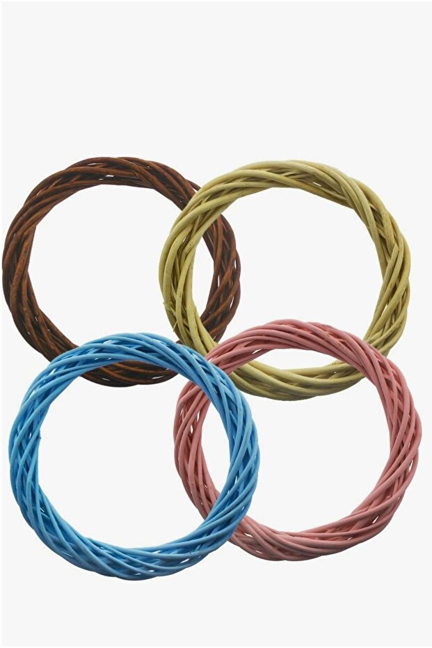 Bambu Kapı Çelengi, Kapı süsü, Kapı süsü yapımı, Kendin Yap Kapı Süsü, Kırmızı, 25 Cm - 5