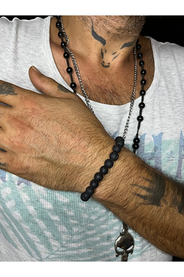 Lava Stone Natural Stone Bracelet