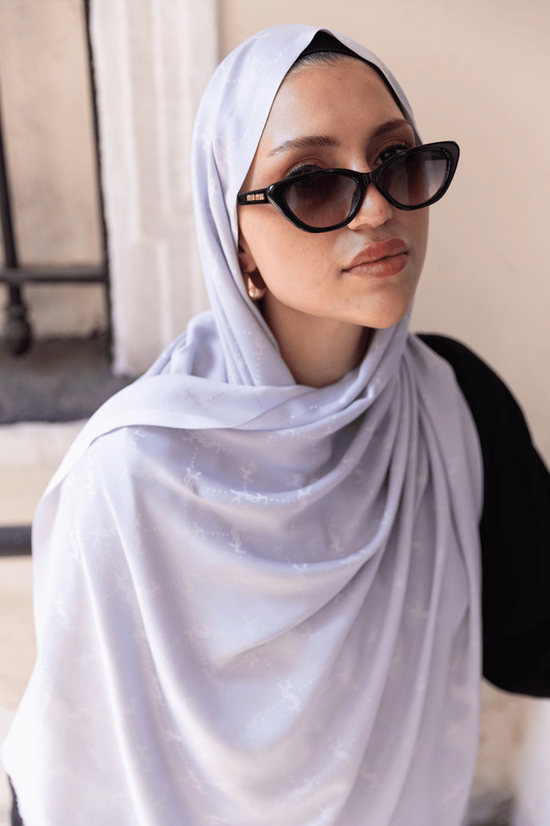 Kendinden Dokulu Viskon İpek Çift Taraflı Yazlık Şal - 3