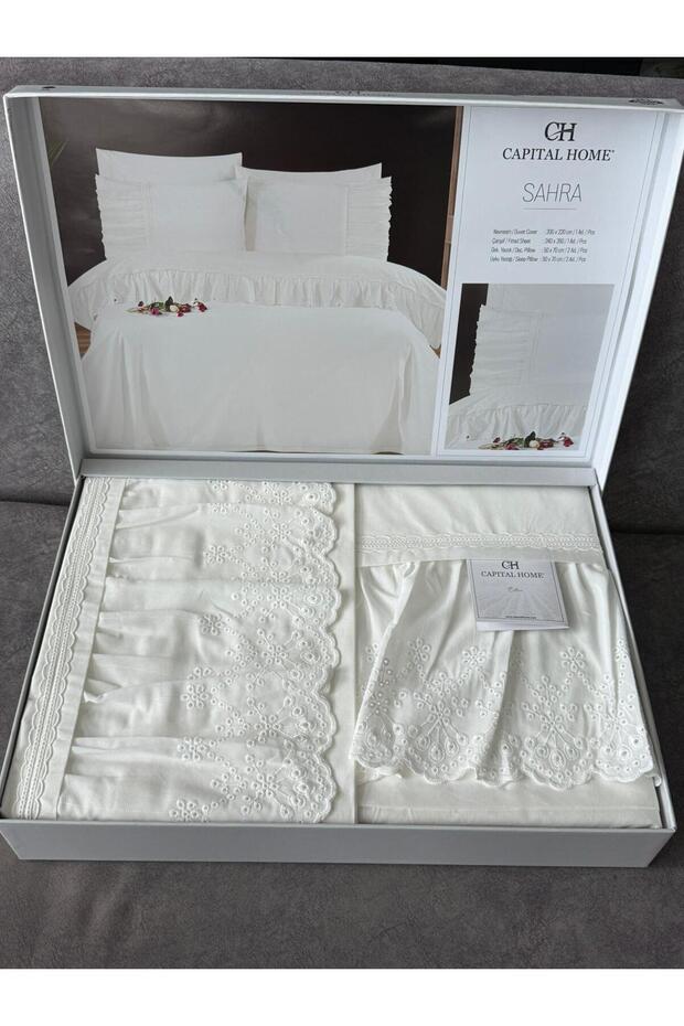 Double Personality Sahra 6'Ii Bedding Set 100% Cotton