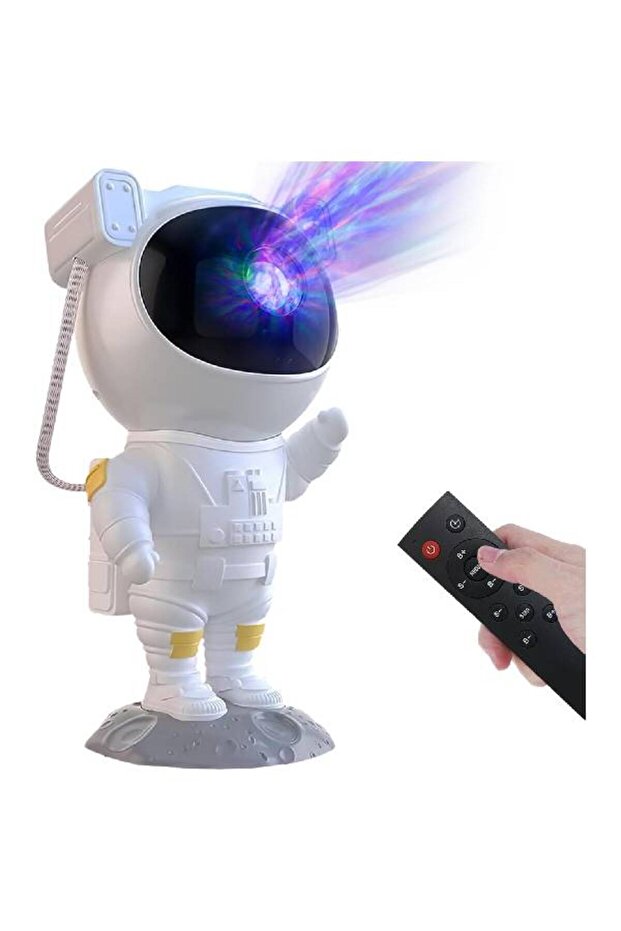 Astronaut Star Projector Night Light – Galaxy Nebula Lamp with Remote, Timer & 360° Rotation