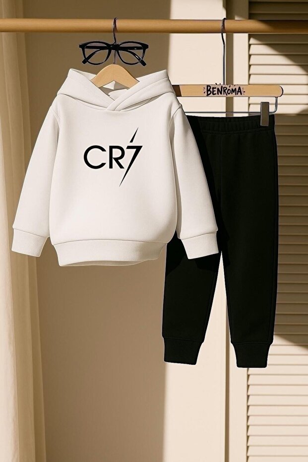 Cr7 Printed 3 Thread Children's Tracksuit Set