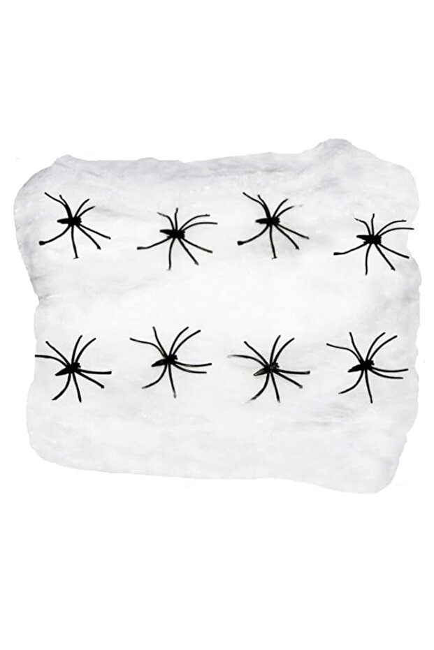 Party Magic Halloween Spider Web White With 12 Spider 300g