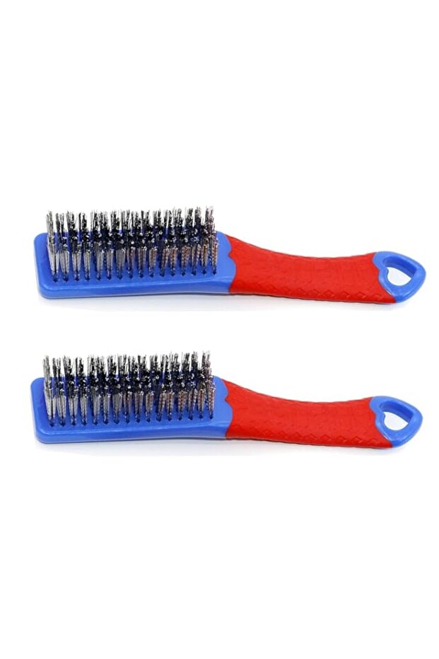 2-Pack Heavy-Duty Stainless Steel Wire Brushes - Grill, Rust, Paint & Grease Cleaning Tools with Straight Bristles, Durable Metal Scrubber for BBQ, Auto, Surfaces