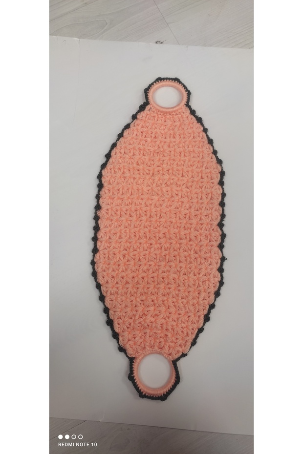 Hand-knitted long model bath loofah