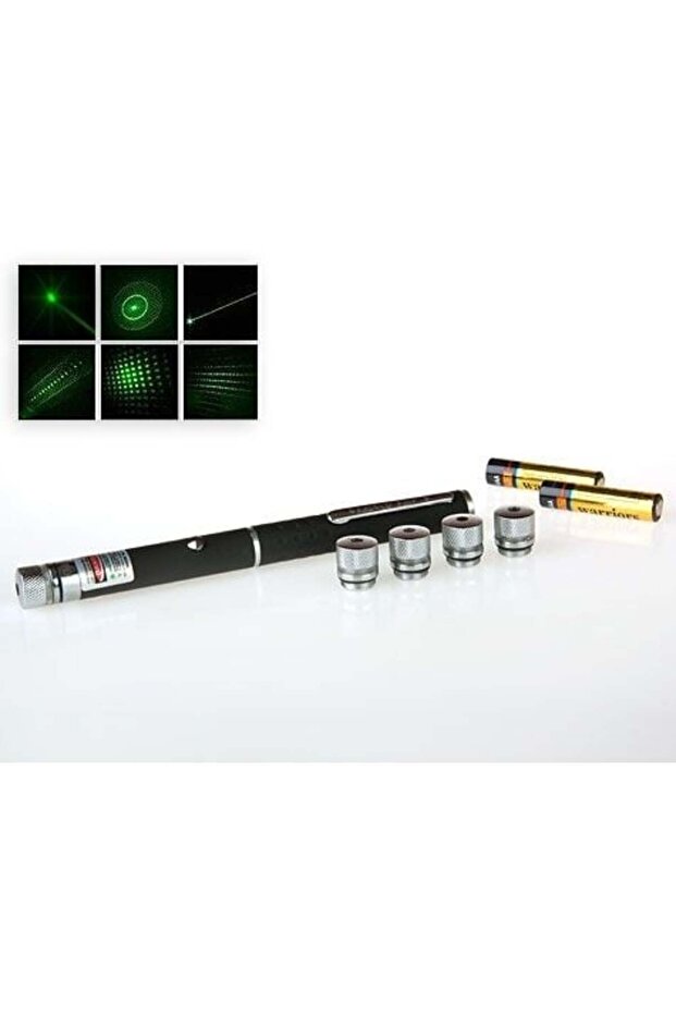 Yeşil Lazer Pointer 8000 mW 5 Başlıklı - 3