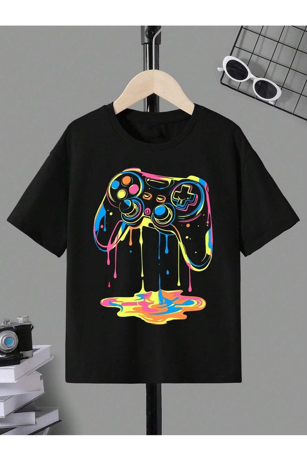 Game Printed Girl's 100% Cotton Tshirt T-Shirt