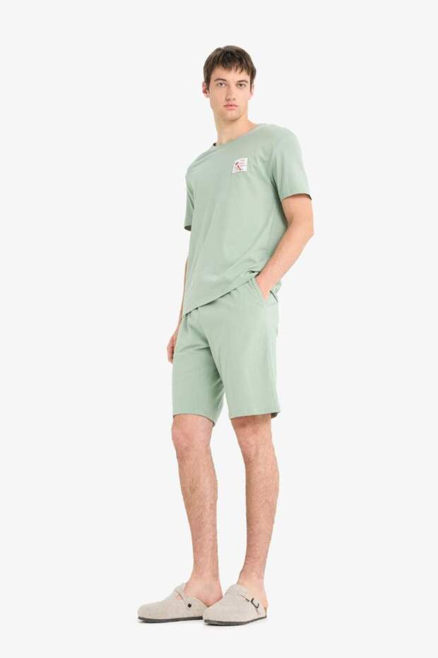 Pijama Takımı Baskılı Kısa Kollu Üst Şort F6184AX25SP - 2