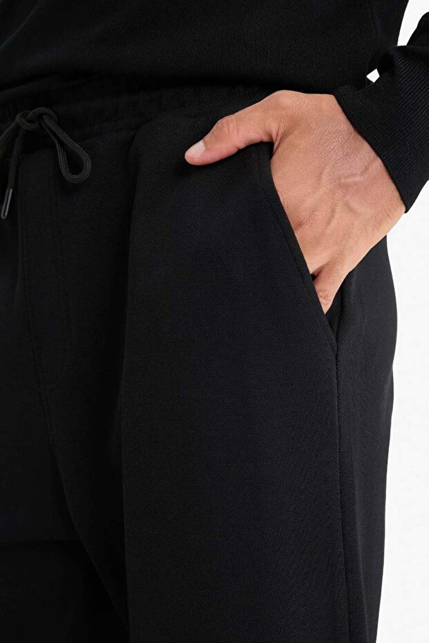Regular Fit Beli Bağcıklı Düz Paça Cepli Eşofman Altı E7829AX25AU - 6