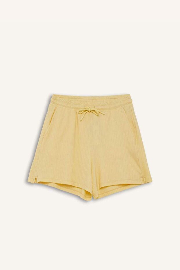 DeFactoFit Standart Fit Sporcu Kısa Paça Ribana Şort F6898AX25SM - 1