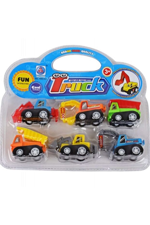 Set de 6 mașini de construcții, multicolore - 2