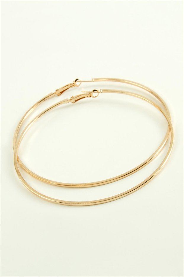 Crushed Metal Hoop Earrings 8-9-10 cm