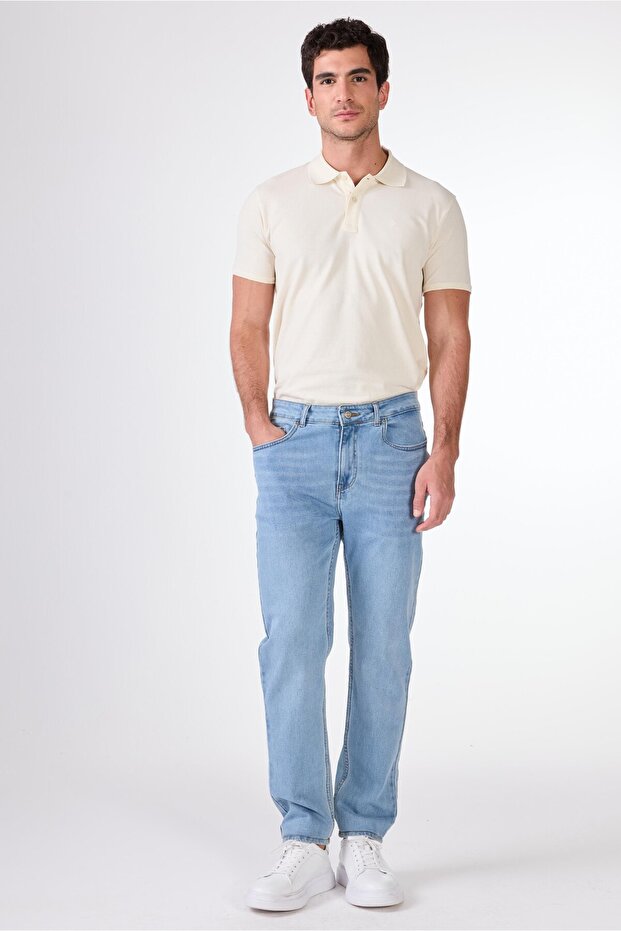 Men's Slim Fit Light Blue Jean