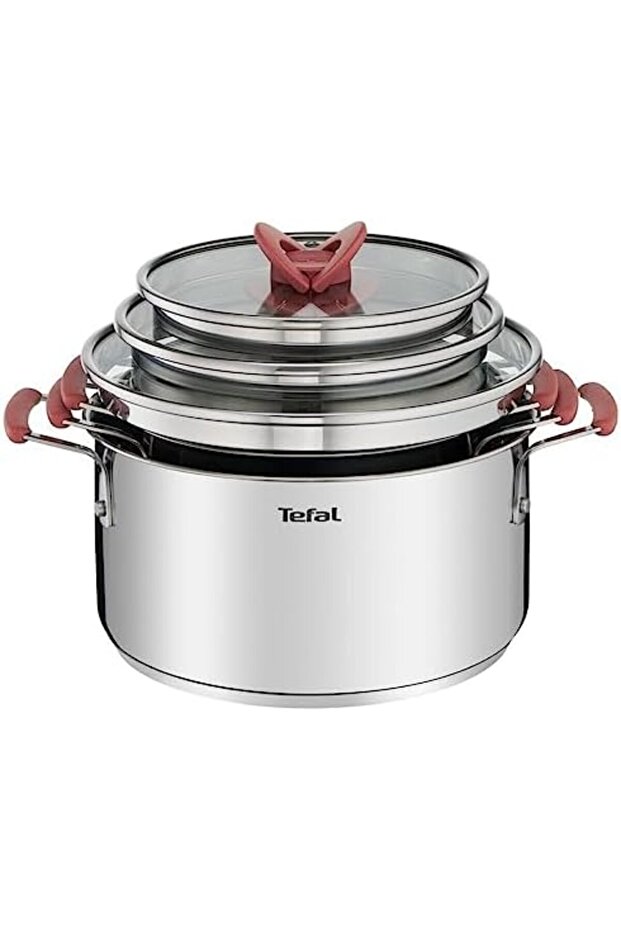 Cookware Set | OPTI'Space 6-Piece Induction Cooking Set | Stewpots with Lids (18/20/24 cm) | S - 1