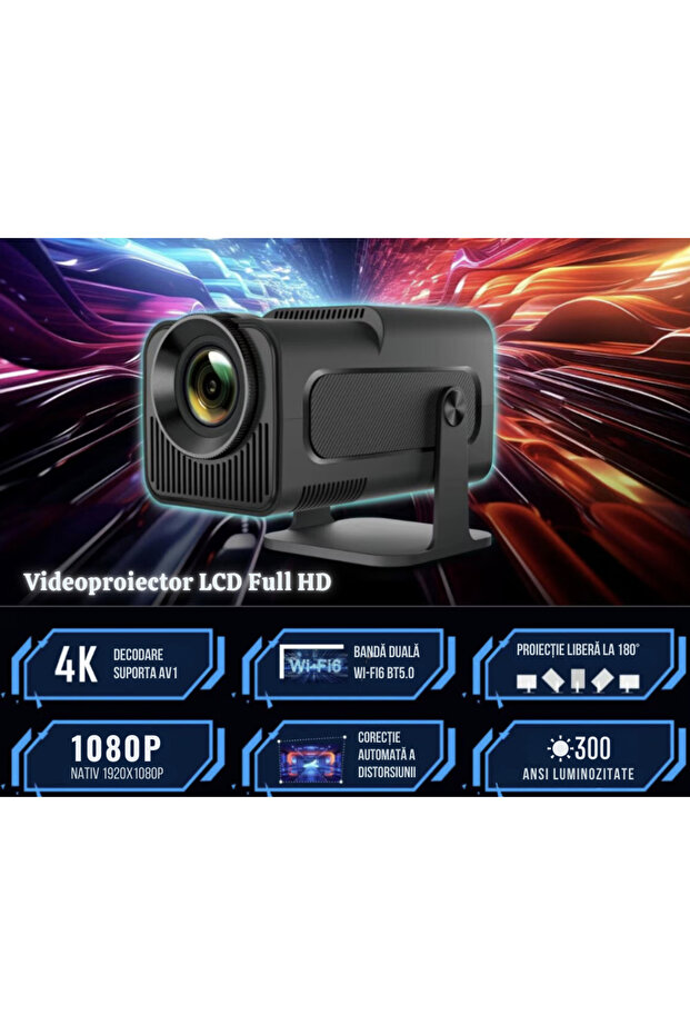 N2L Store® Portable Video Projector, Android 11, 4K, 12000 lumens, with 2 controllers included - 5