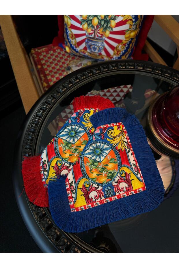 San Di Monte Cocktail Napkin Blue
