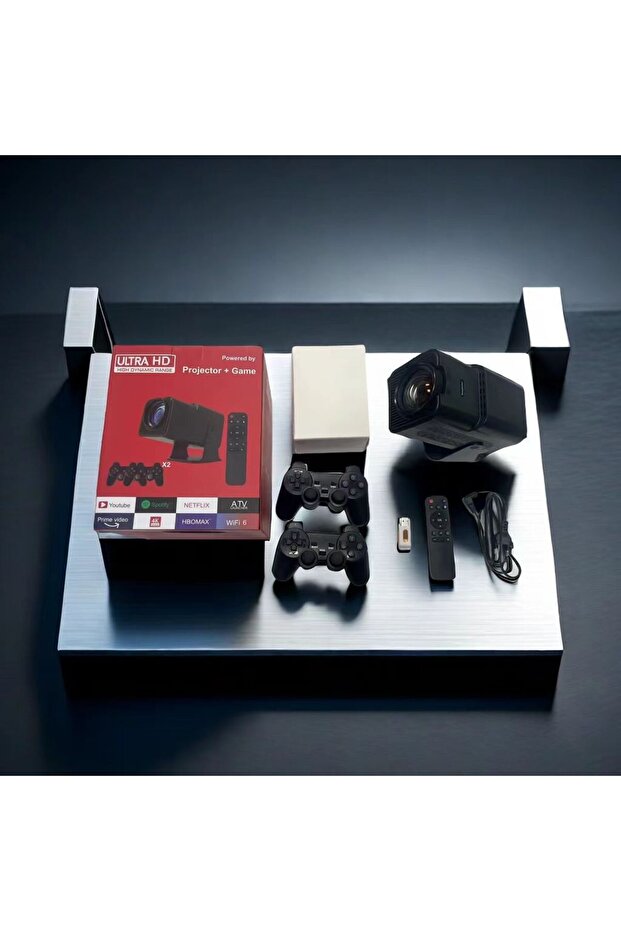 N2L Store® Portable Video Projector, Android 11, 4K, 12000 lumens, with 2 controllers included - 7