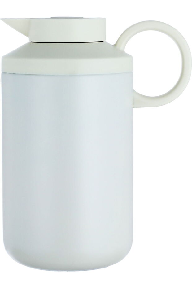 Hala Thermos, 1.2 Liter, Inner Steel Insulation, Outer Steel Body, Beige, Push Mechanism