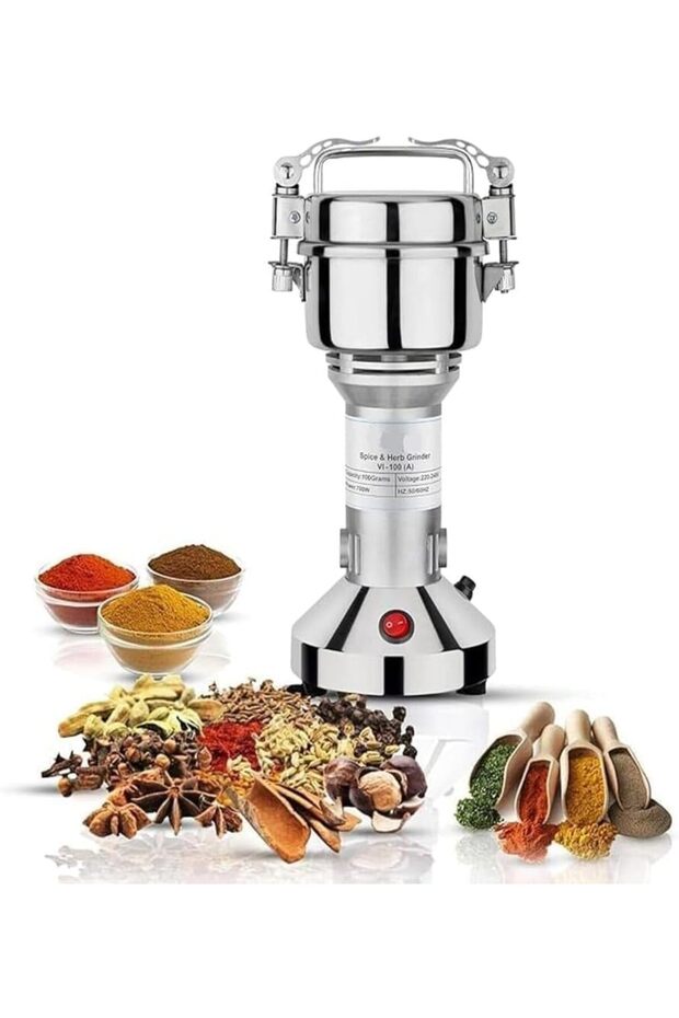 specton Portable Masala Grinding Machine, 100g Capacity, Stainless Steel Spice Grinder for Home Use,