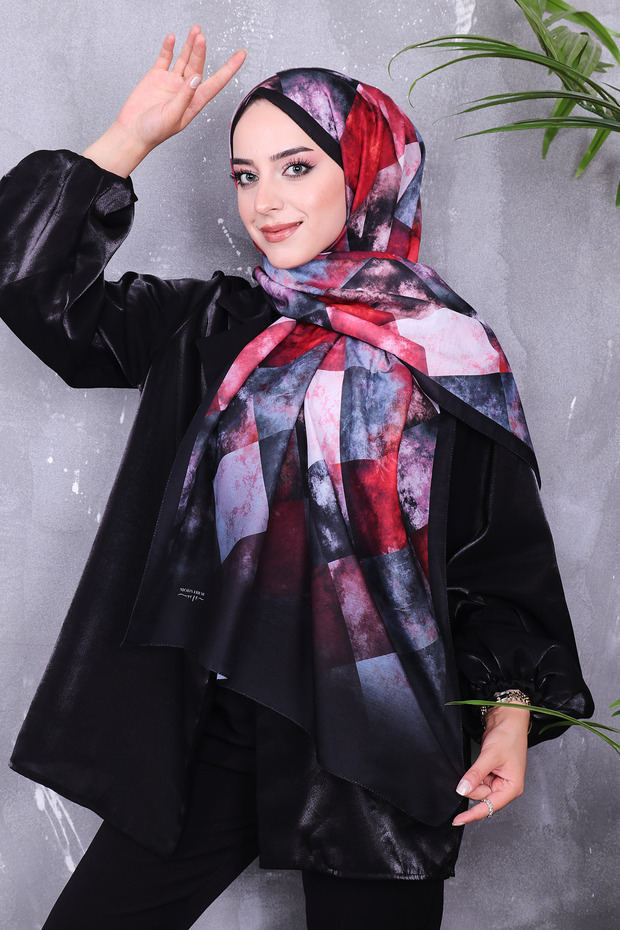 شال منقوش من القطن الناعم - 4