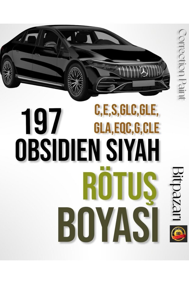 Mercedes Mb197 Obsidian Black - Touch-Up Paint 20ml C , E , S , Glc, Gle, g Series Eqc, Amg-Gt, Eqs, Cle
