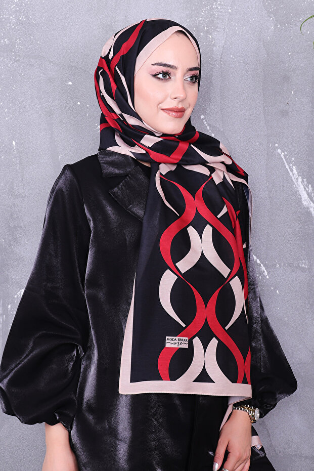 شال منقوش من القطن الناعم - 3