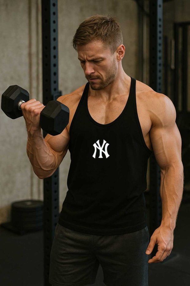 Men's Printed Sports and Leisure Athlete Sweat-Proof Comfortable and Fashionable Zero Sleeve New Style New Trend t Shirt
