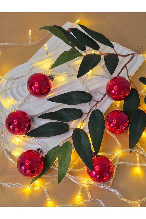 Christmas Tree Ornament 6 Pieces Pink Ball 5 cm Christmas Ornament