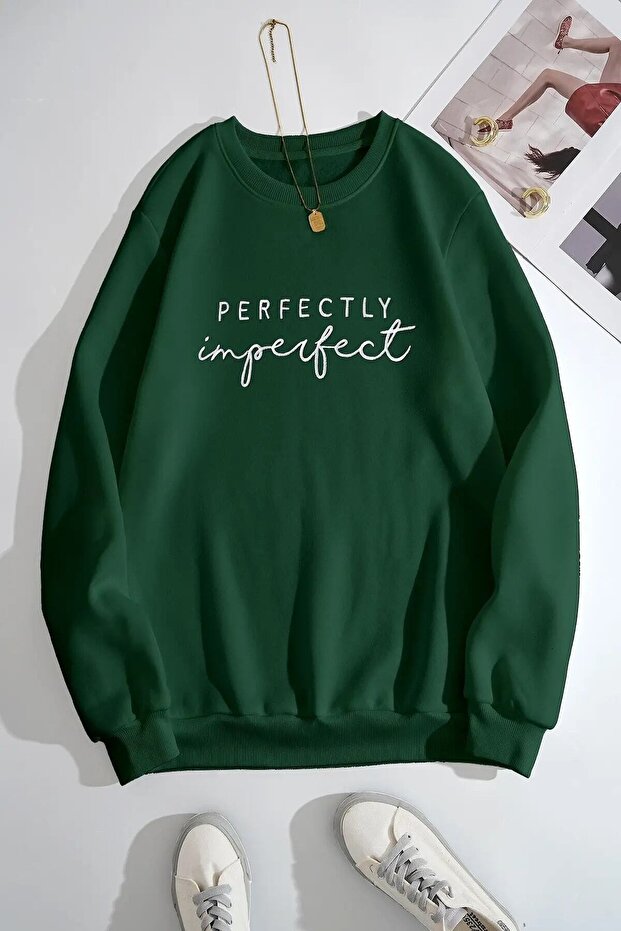 Crew Neck Perfectly Printed Oversize Sweatshirt