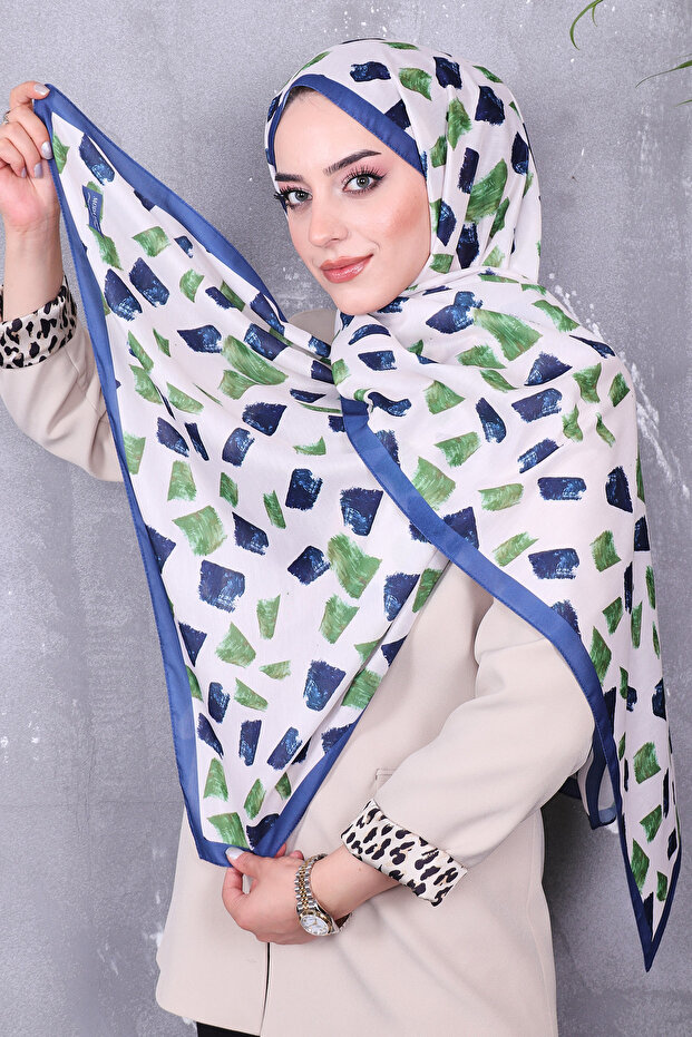 شال منقوش من القطن الناعم - 4