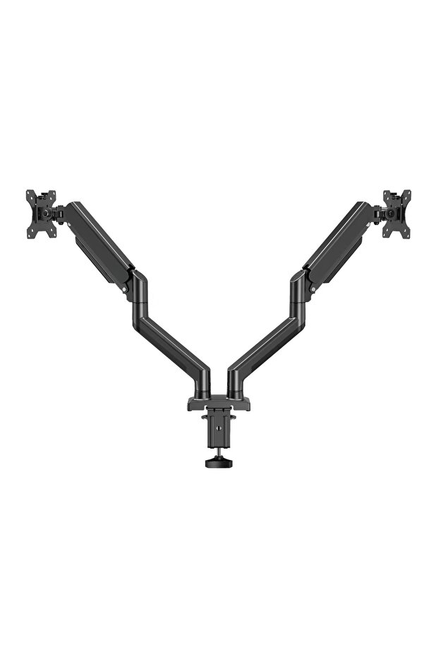 ذراع شاشة مزدوجة SMS-D002، حامل شاشة باللون الأسود حتى 34 بوصة × 2 ووزن حمل 10 كجم × 2 - 4