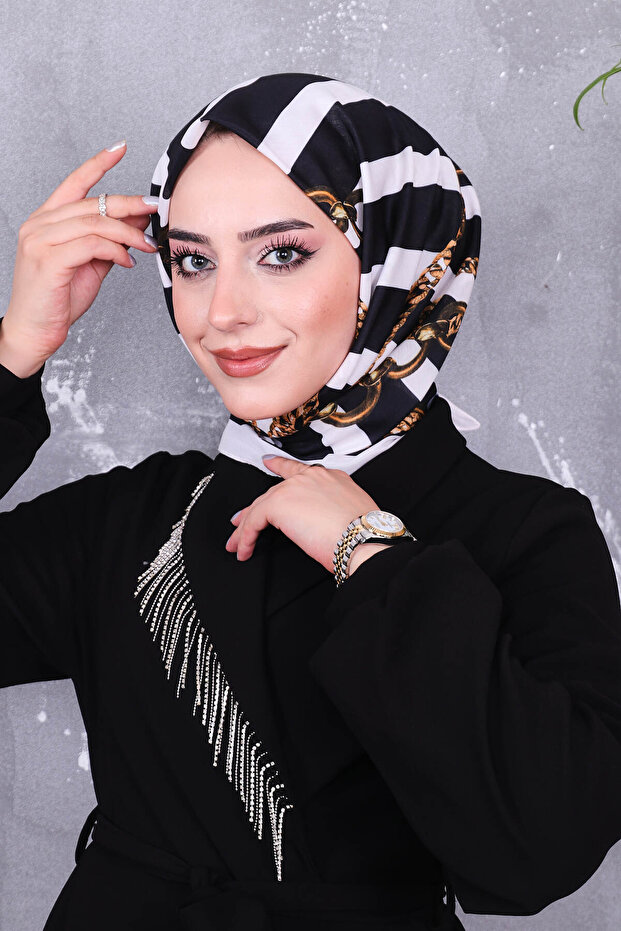 Soft Cotton Patterned Scarf - 3