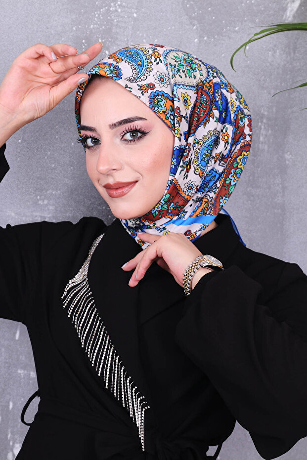 وشاح منقوش من القطن الناعم - 5