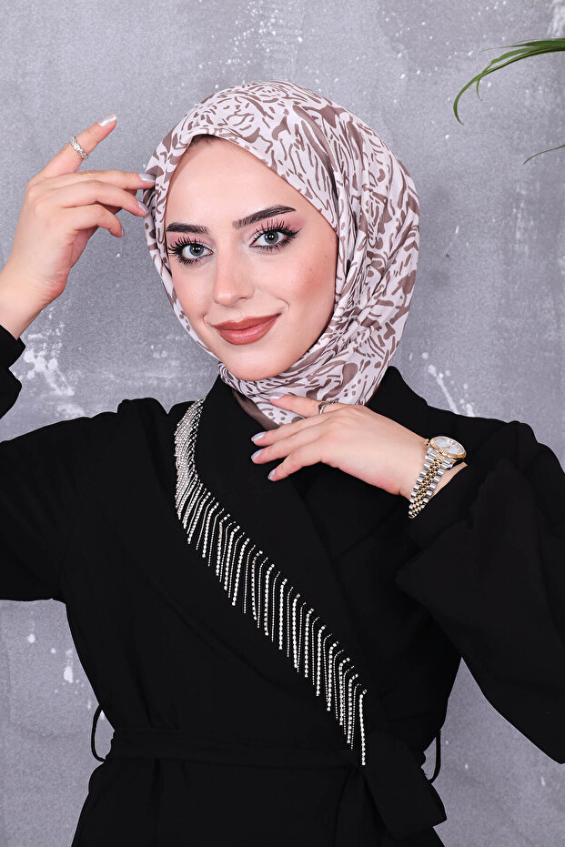 Soft Cotton Patterned Scarf - 1