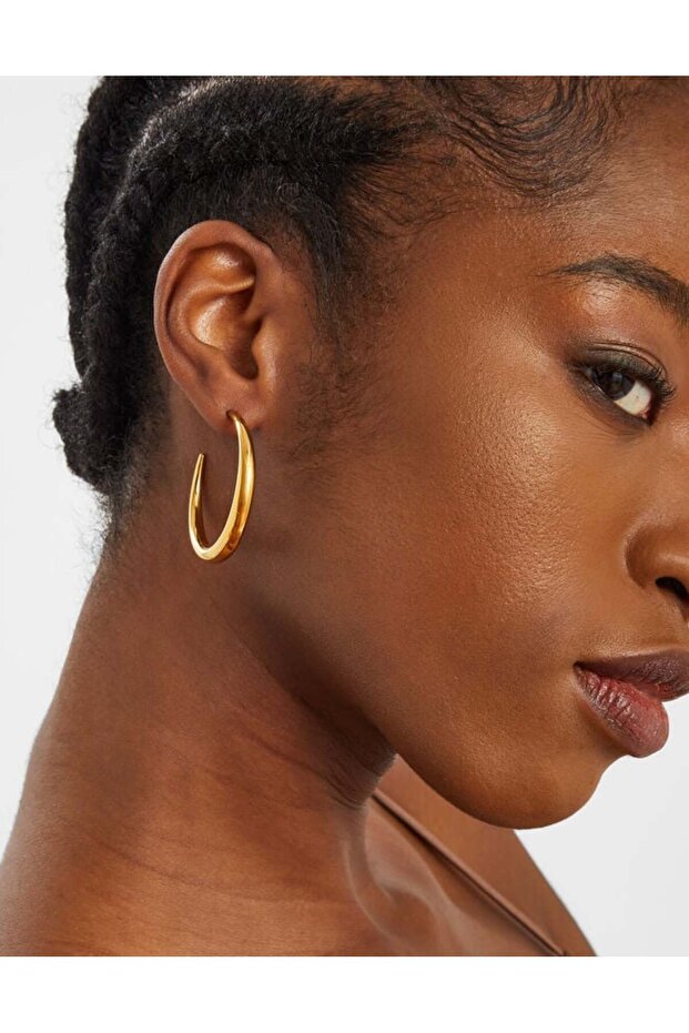 Z Halka Küpe Altın Kaplama - 3